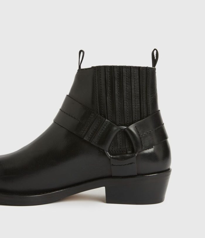 Abbot black leather boots for men - Image 2